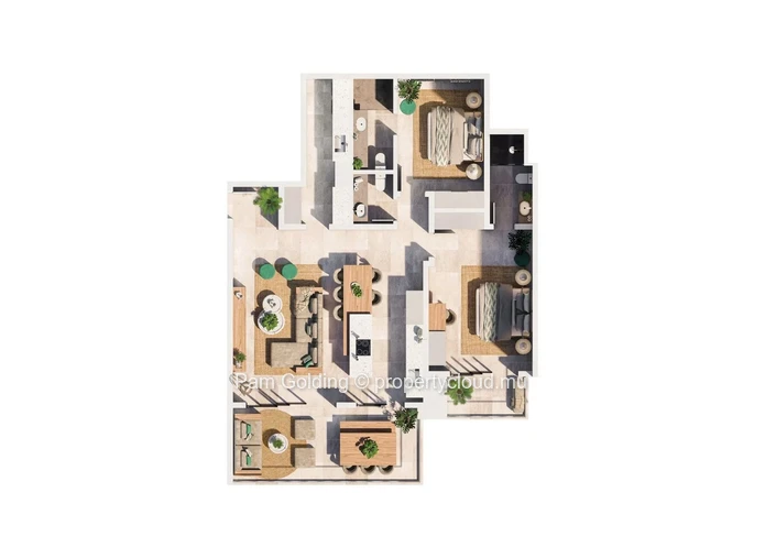 2-Bedroom Apartment in La Pointe Luxury Apartments, Pointe aux Canonniers