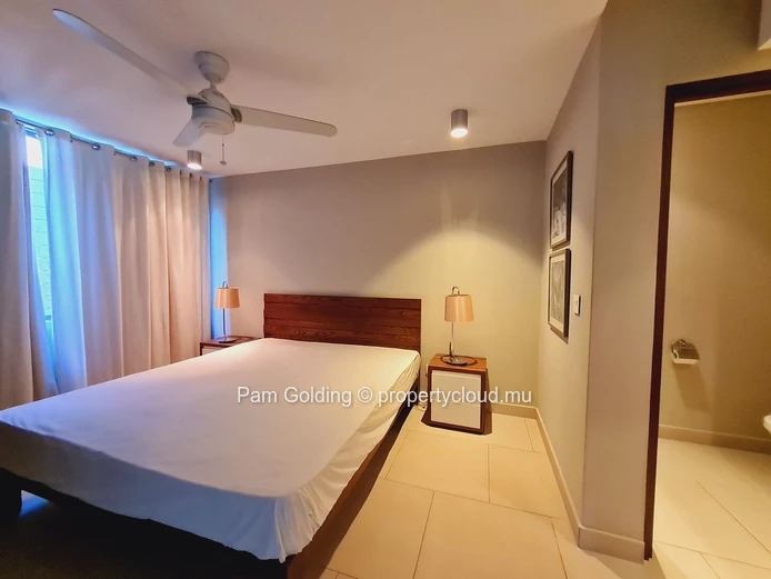 Penthouse PDS à vendre à Bain Boeuf, 230m², 3 chambres, piscine privée, meublé, animaux acceptés. Prix Rs.