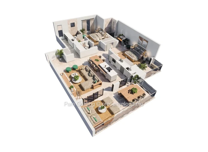 2-Bedroom Apartment in La Pointe Luxury Apartments, Pointe aux Canonniers